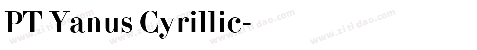 PT Yanus Cyrillic字体转换